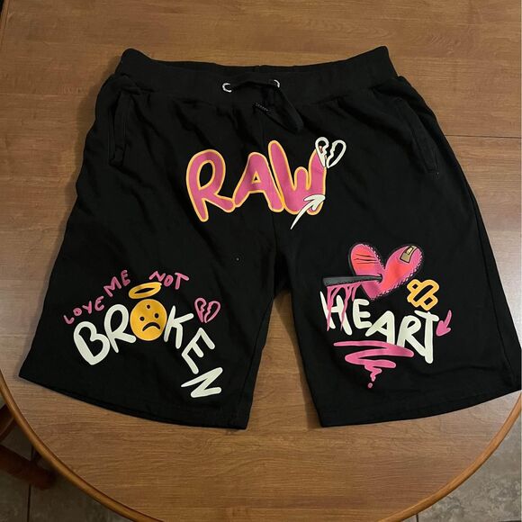 Rawyalty mens broken heart shorts size XL - Picture 1 of 5